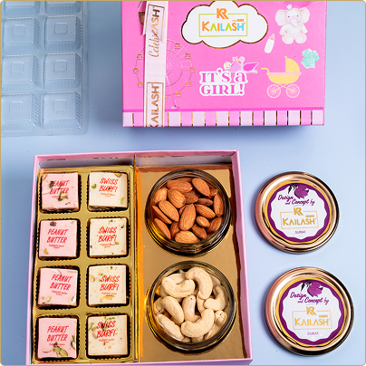 Baby Girl Sweets and Dry Fruit Box